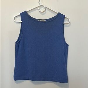St. John Classic Blue Tank Top Sz S